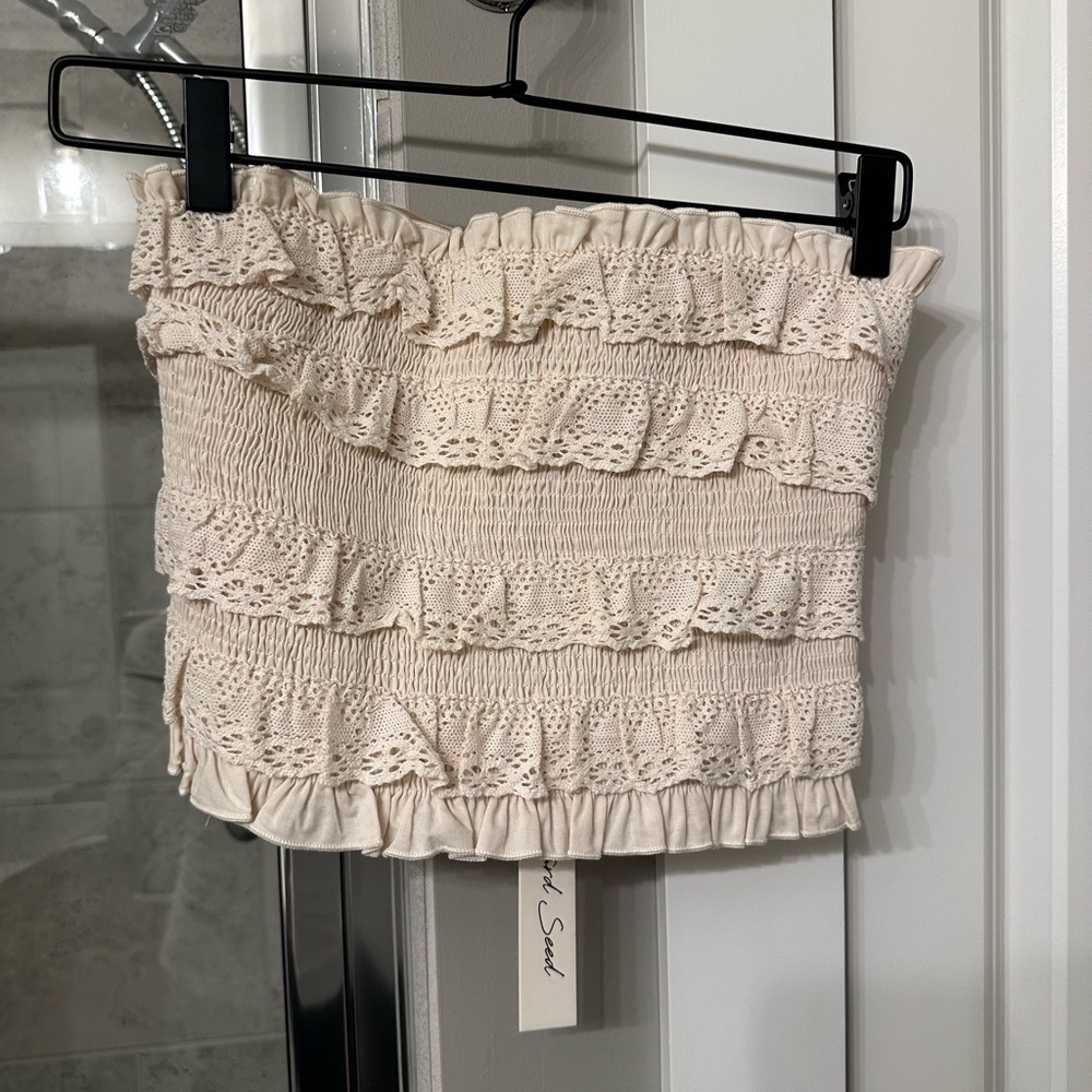 Strapless crop top - size small